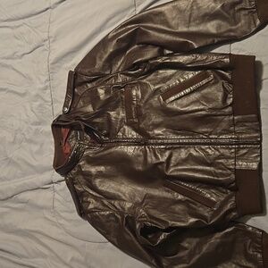 Members Only Brown Bomber Jacket